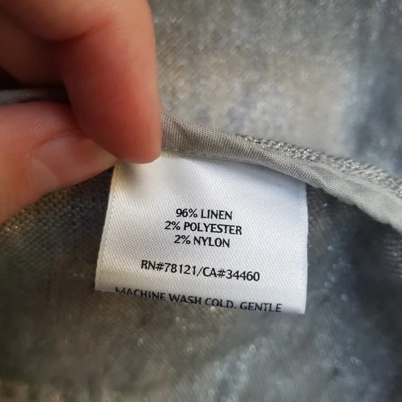 Eileen Fisher Gray Twinkle Linen Blazer - Picture 10 of 10